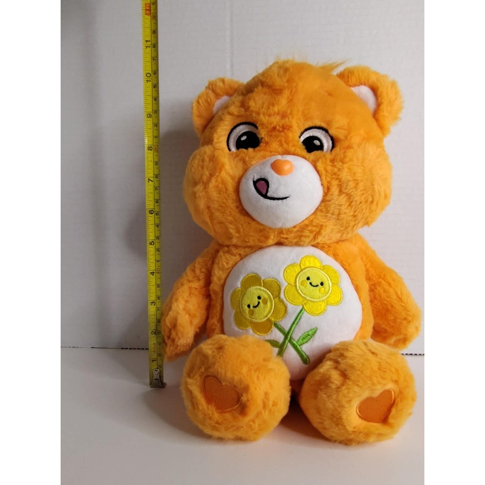 CARE BEARS Friend Bear Basic Fun Yellow Flowers 12" Orange Soft Plush 2021 - Picture 7 of 8